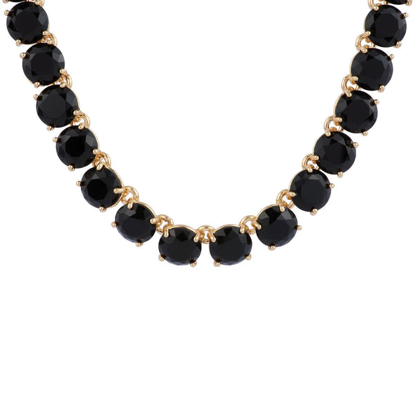 Black Round Stones La Diamantine Choker Necklace | ACLD3322 - Les Nereides