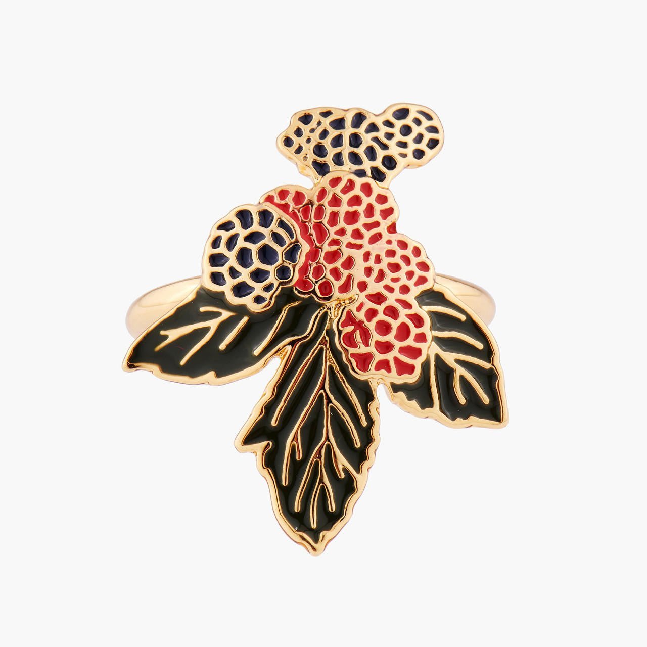 Blackberry And Raspberry Adjustable Rings | AMBE6011 - Les Nereides