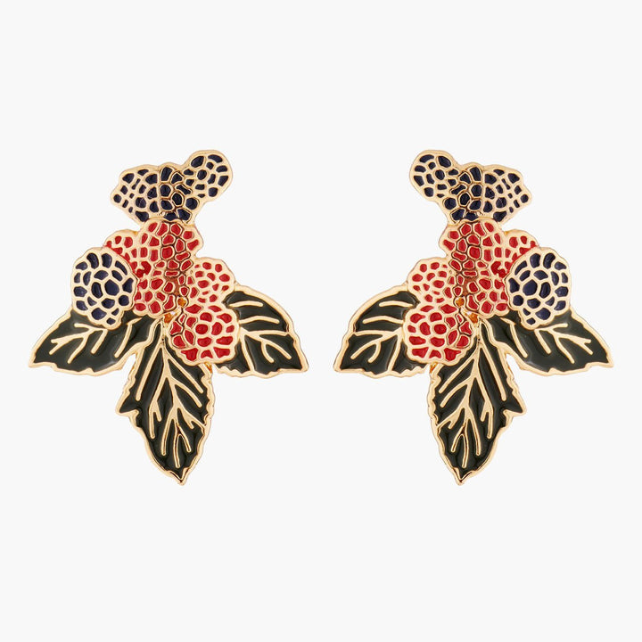 Blackberry And Raspberry Earrings | AMBE101C/1 - Les Nereides