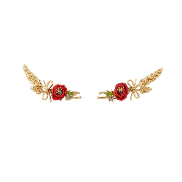 Bles Dores Ears Of Wheat, Poppy & Knot Earrings | ADBD1011 - Les Nereides