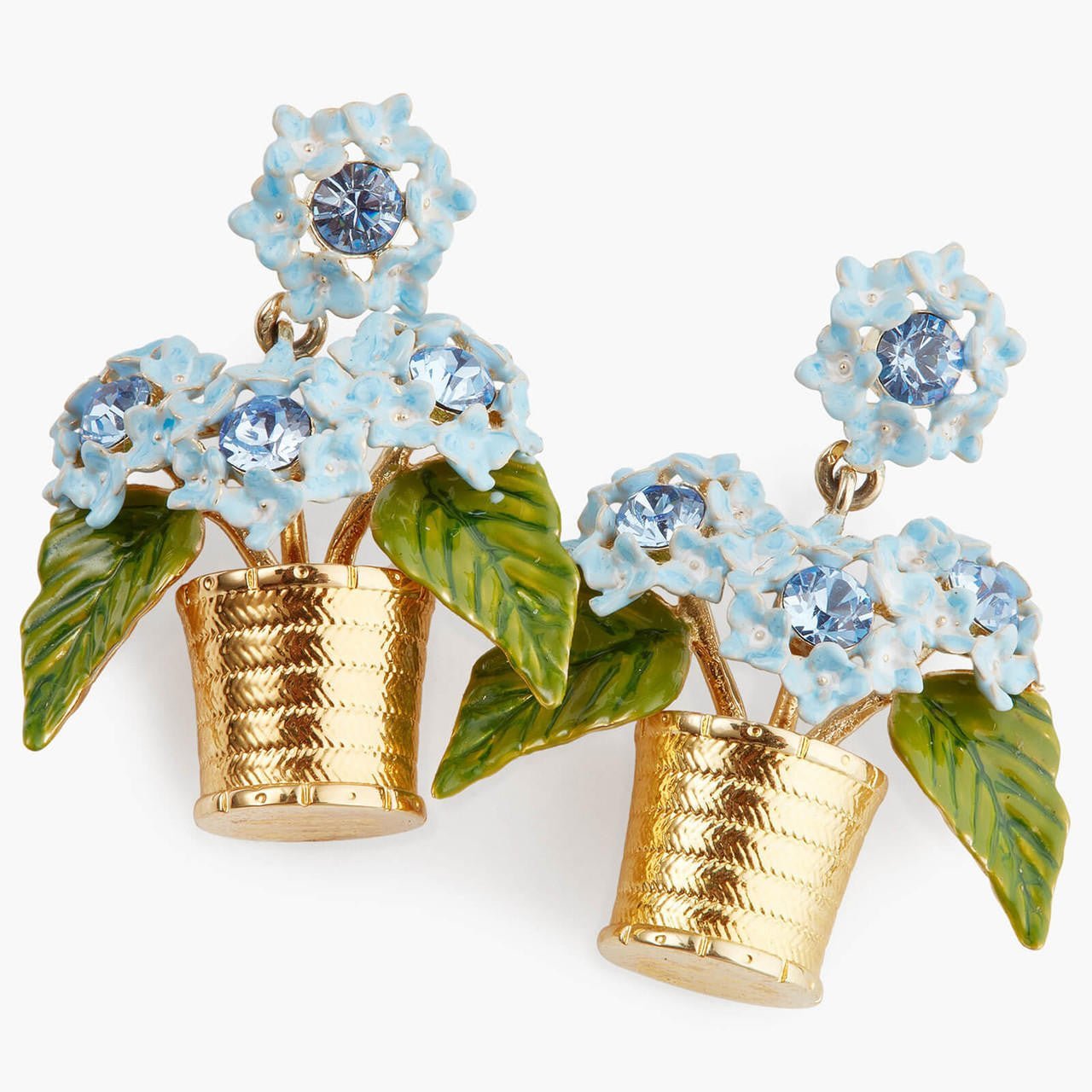 Blue Hydrangea Pot Earrings | APIP1041 - Les Nereides