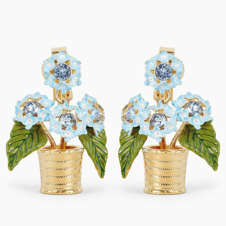 Blue Hydrangea Pot Earrings | APIP1041 - Les Nereides