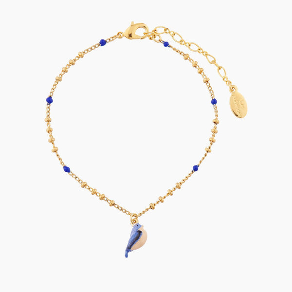 Blue Titmouse Charms Bracelet | AMSO2241 - Les Nereides