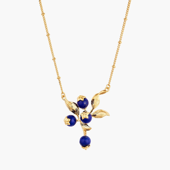 Blueberry Branch Pendant Necklace | AMCM3061 - Les Nereides
