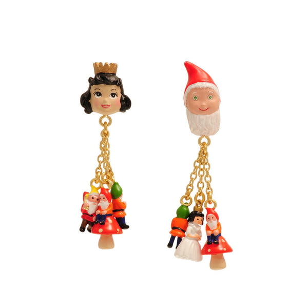 Bo Blanche Neige Gold Earrings | WBL1061 - Les Nereides