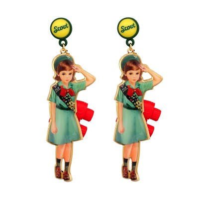 Bo Les Eclaireuses Fillette Scout Et Jumelle Earrings | YLE1031 - Les Nereides