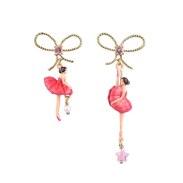 Bo Pas de Deux Dark Pink Earrings | YDD1081 - Les Nereides