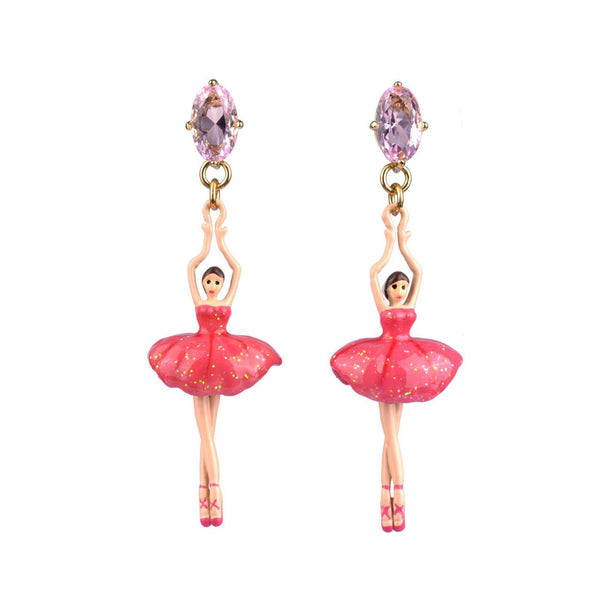 Bo Pas de Deux Dark Pink Earrings | YDD1151 - Les Nereides