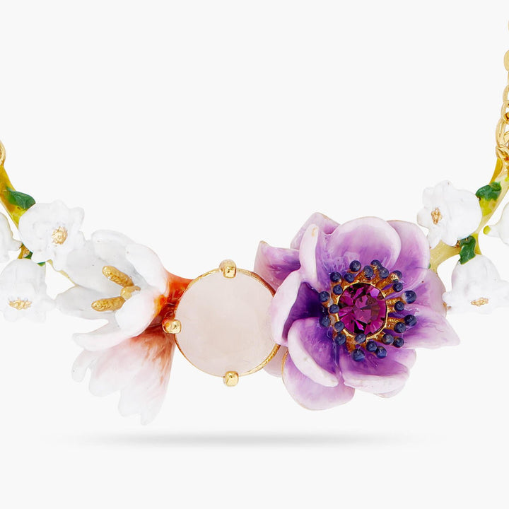 Boho 3 Flower Statement Necklace | ARPF3011 - Les Nereides