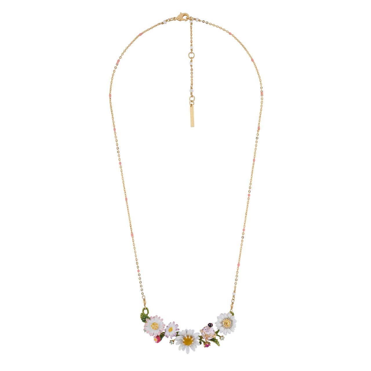 Branch Of Daisies And Faceted Crystal Necklace | AIPR3021 - Les Nereides