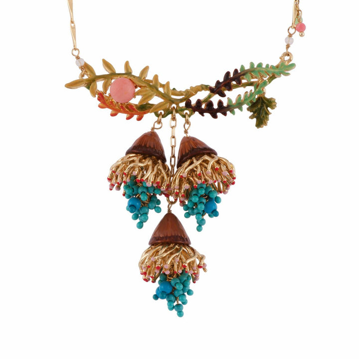 Branches & Blue Beads Bunches Necklace | AFCH3031 - Les Nereides