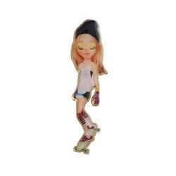 Brooch Urban Sports Skater Girl Brooch | ACUS5011 - Les Nereides