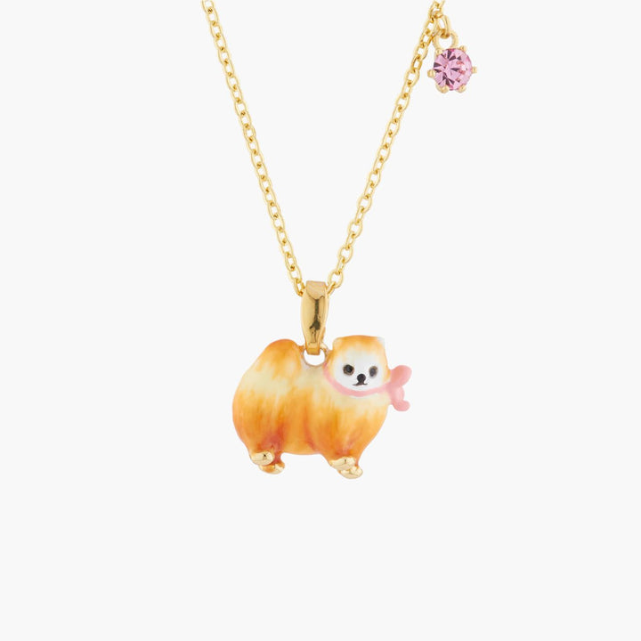 Brown Pomeranian Pendant Necklace | AKLA301 - Les Nereides