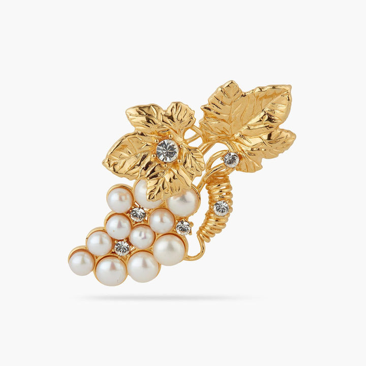 Bunch Of Grapesd And Cultured Pearls Brooch | AQVT5011 - Les Nereides