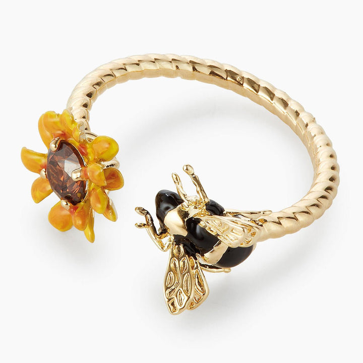 Buttercup And Bee Twisted Adjustable Ring | APPP6031 - Les Nereides