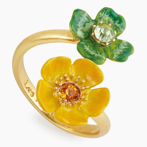 Buttercup And Clover Adjustable Ring | APLA6011 - Les Nereides