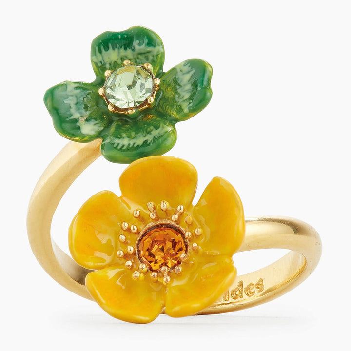 Buttercup And Clover Adjustable Ring | APLA6011 - Les Nereides
