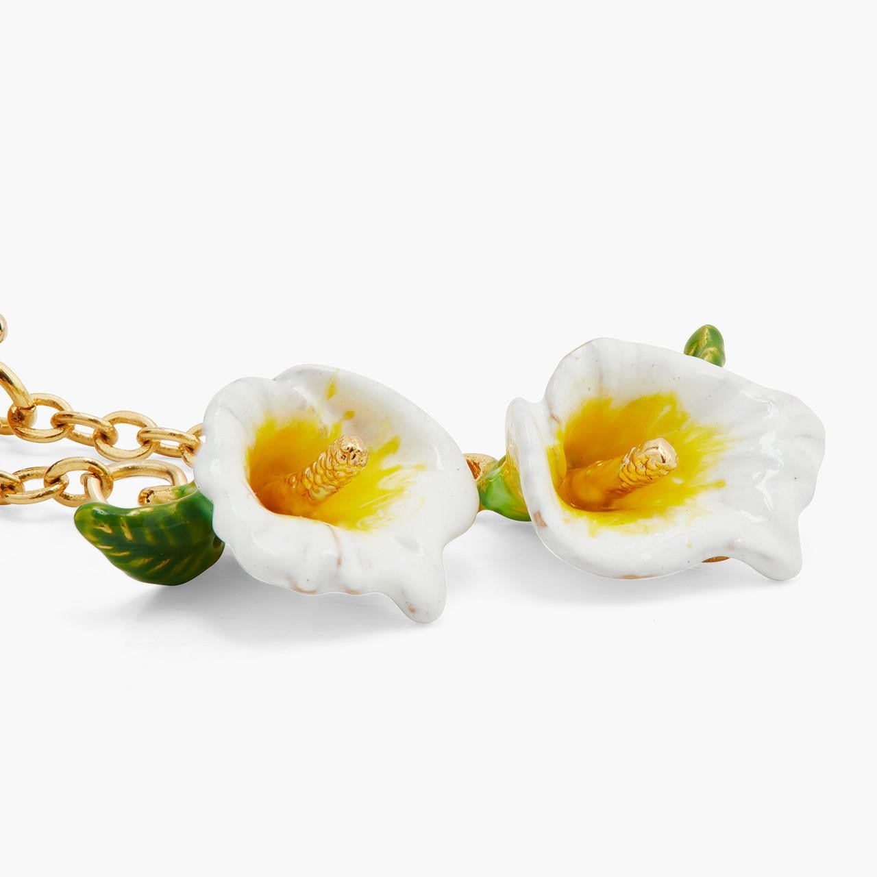 Calla And Blue Stone Dangling Earrings | AQJF1051 - Les Nereides