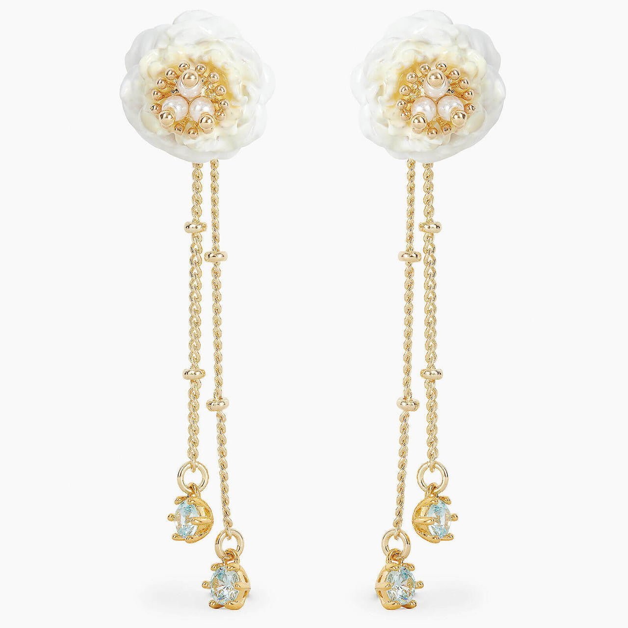 Camellia Post Earrings | AOLF1011 - Les Nereides