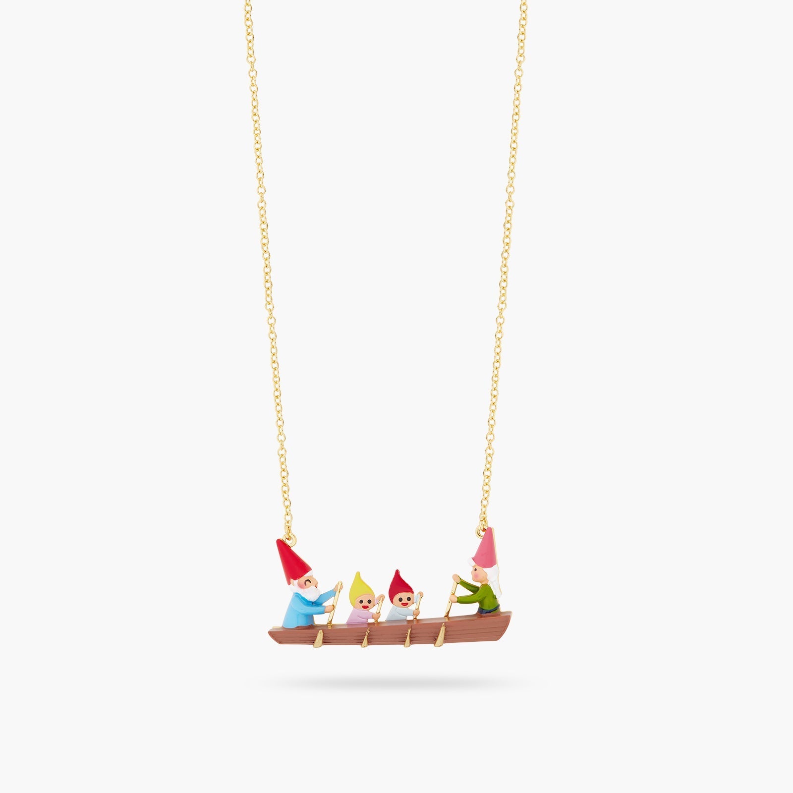 Canoeing Toadstool Family Statement Necklace | ASCP3061 - Les Nereides