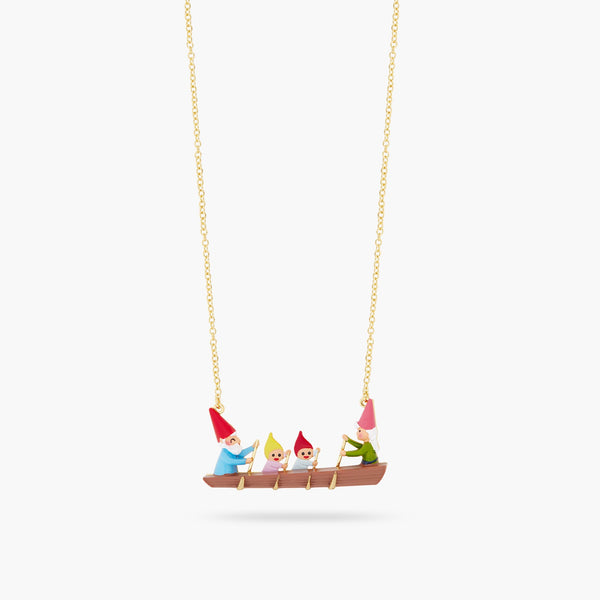 Canoeing Toadstool Family Statement Necklace | ASCP3061 - Les Nereides