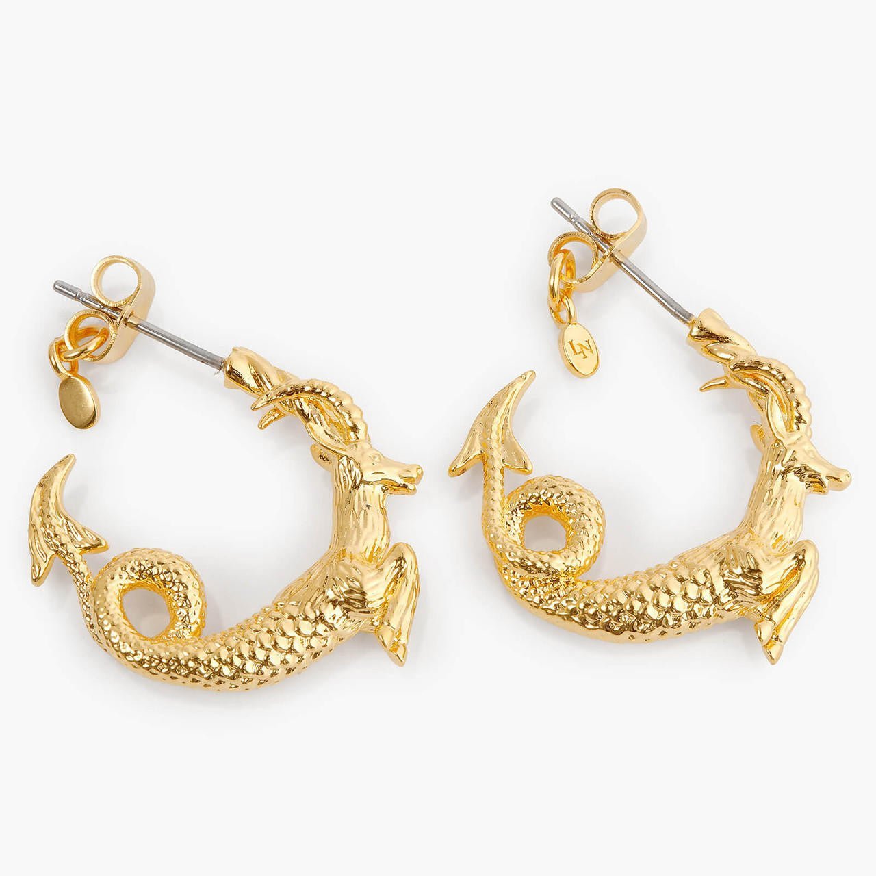 Capricorn Astrological Sign Hoop Earrings | APPV1101 - Les Nereides