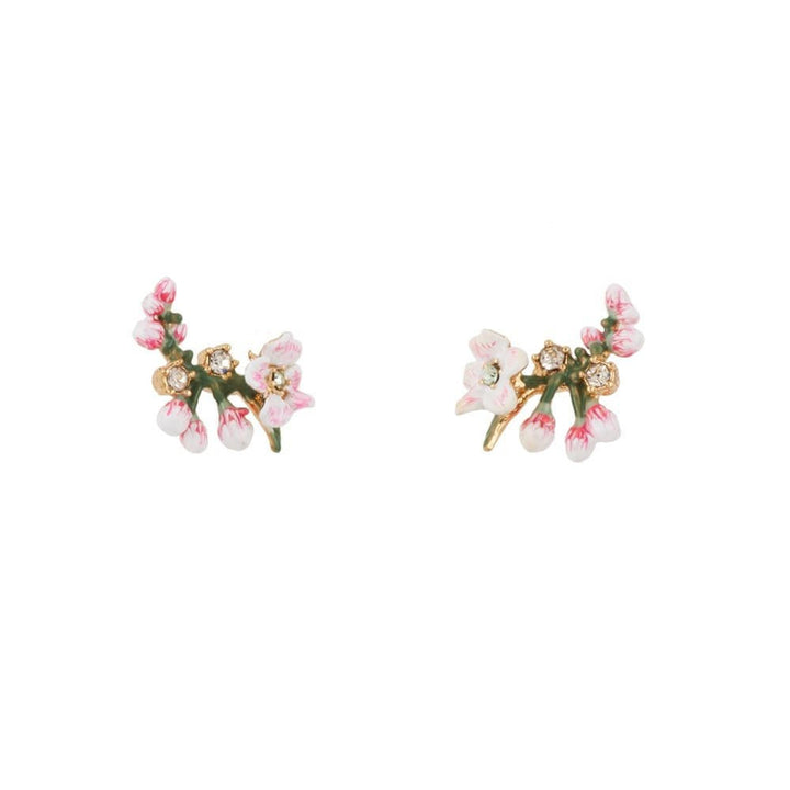 Chant Des Oiseaux Flower Buds And Crystals Earrings | ADCO1061 - Les Nereides