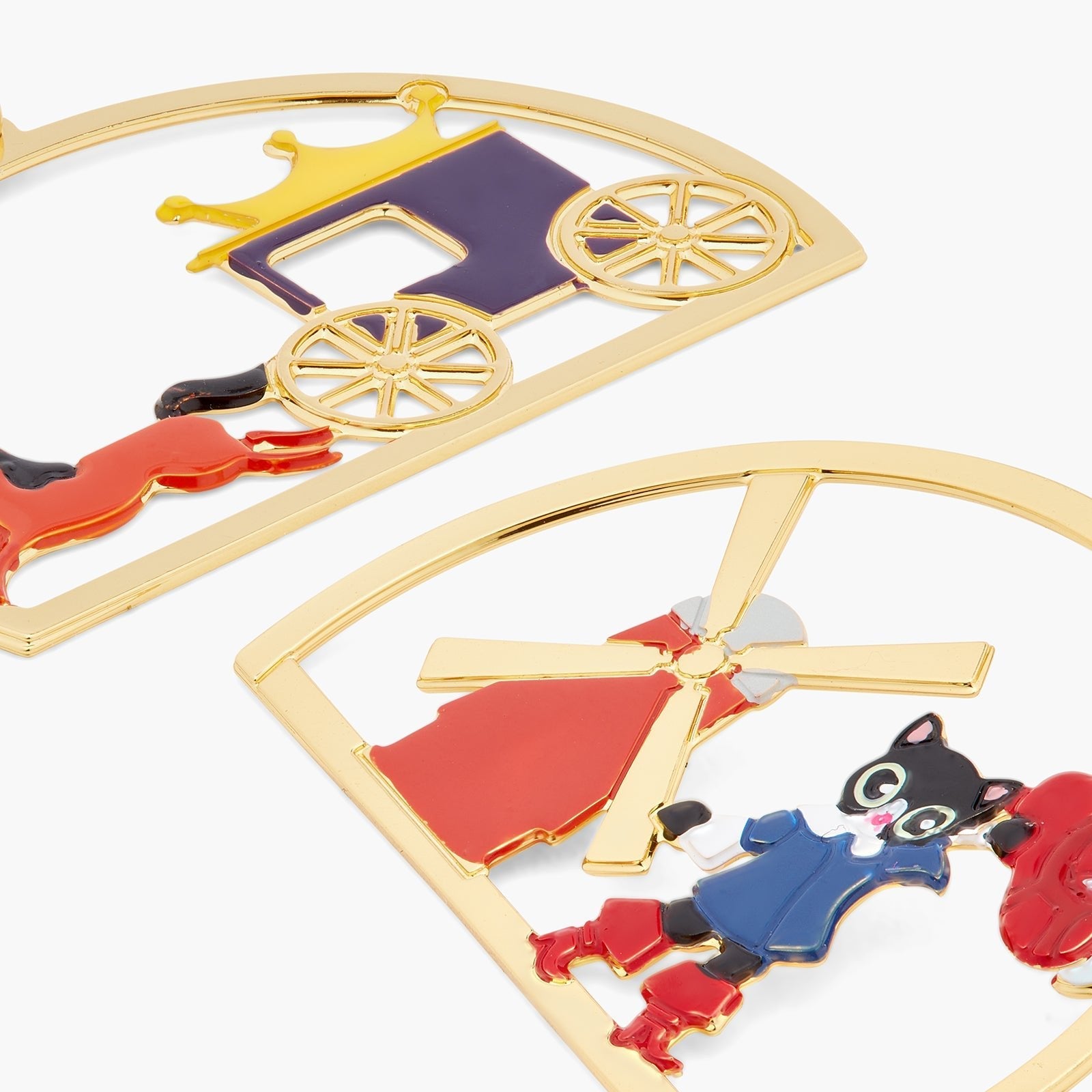 Charming Cat And Windmill Earrings | ASCC1011 - Les Nereides
