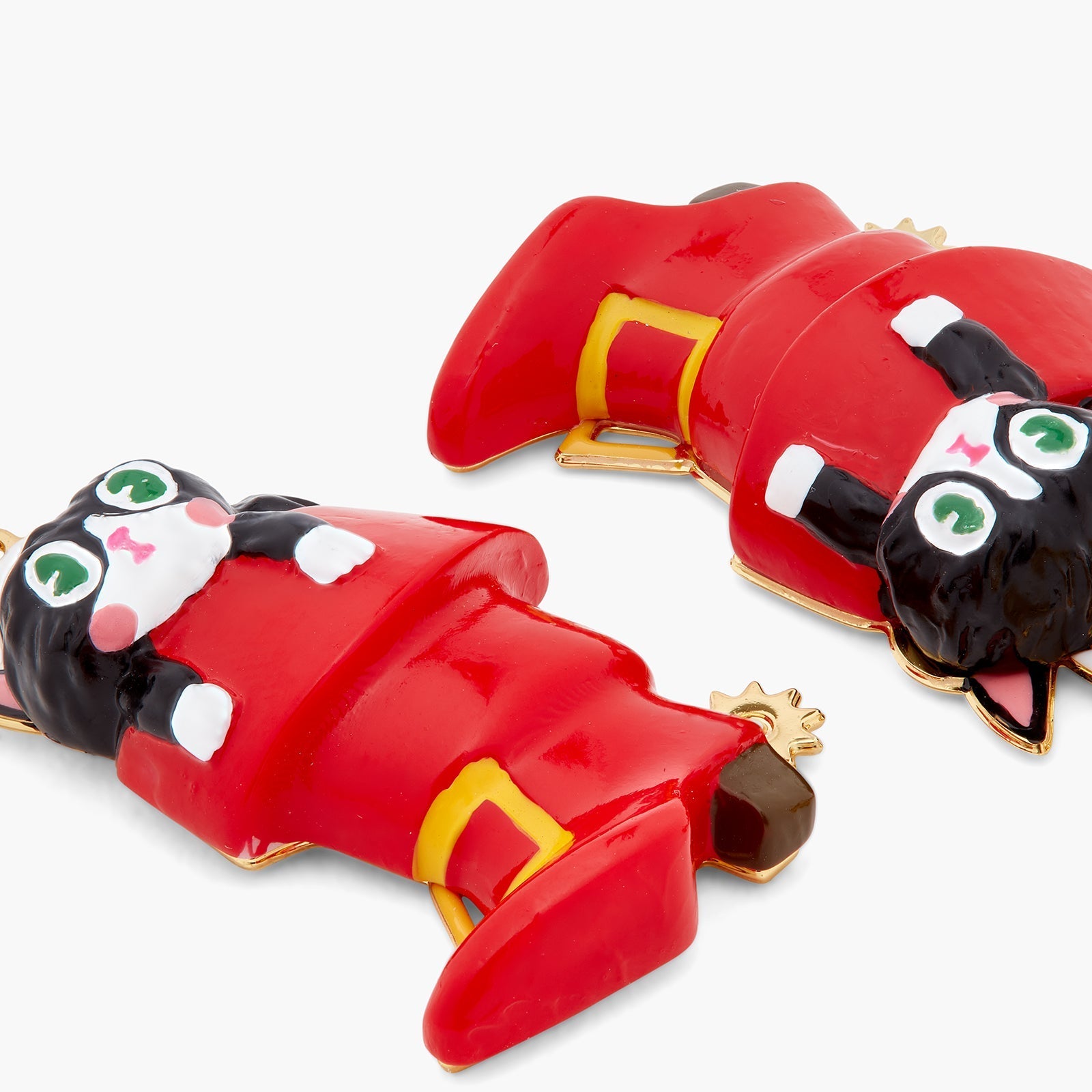 Charming Cat In A Red Boot Earrings | ASCC1031 - Les Nereides