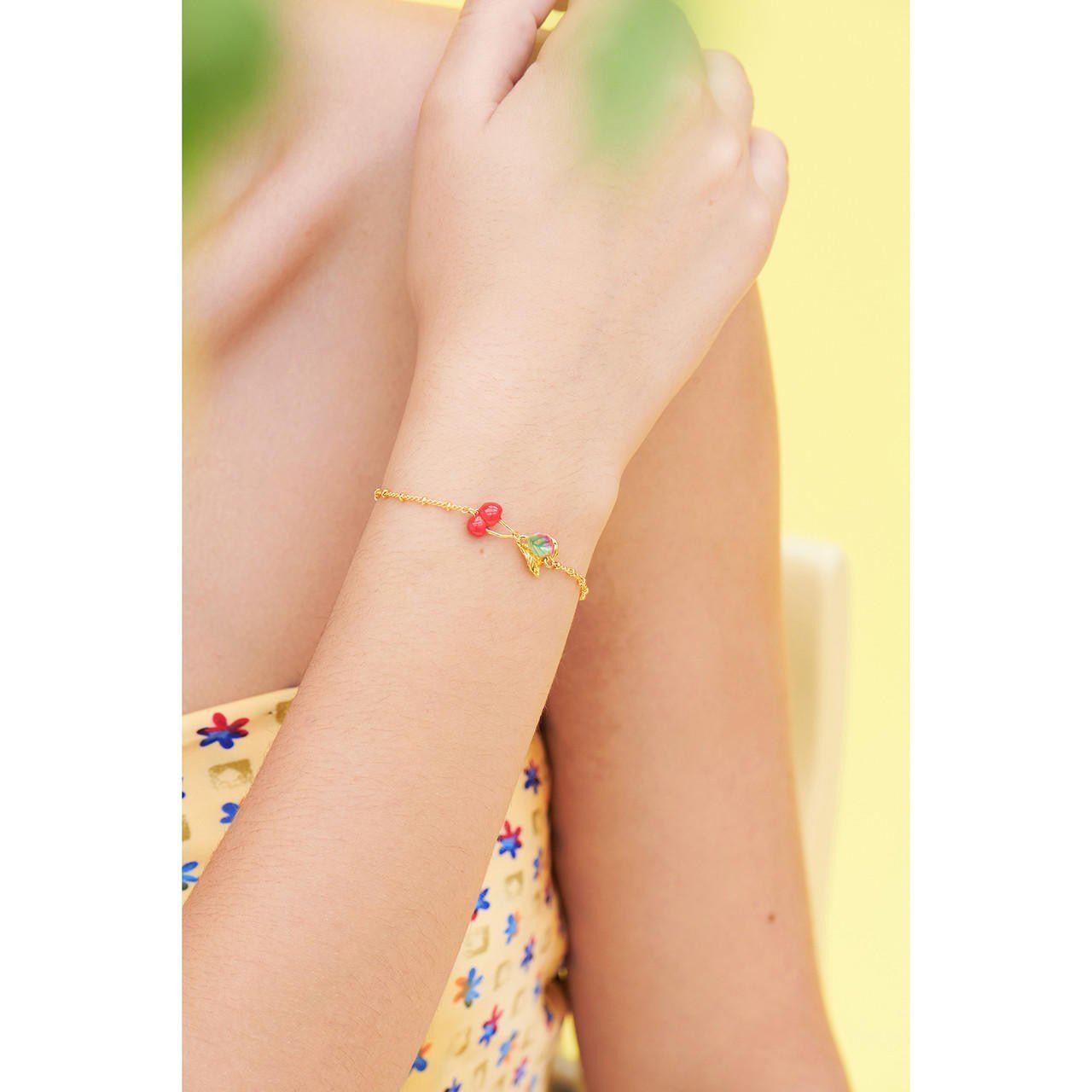 Cherries And Leave Thin Bracelet | ANCE2021 - Les Nereides