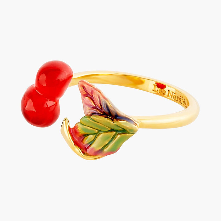 Cherries And Leaves Adjustable Rings | ANCE6011 - Les Nereides