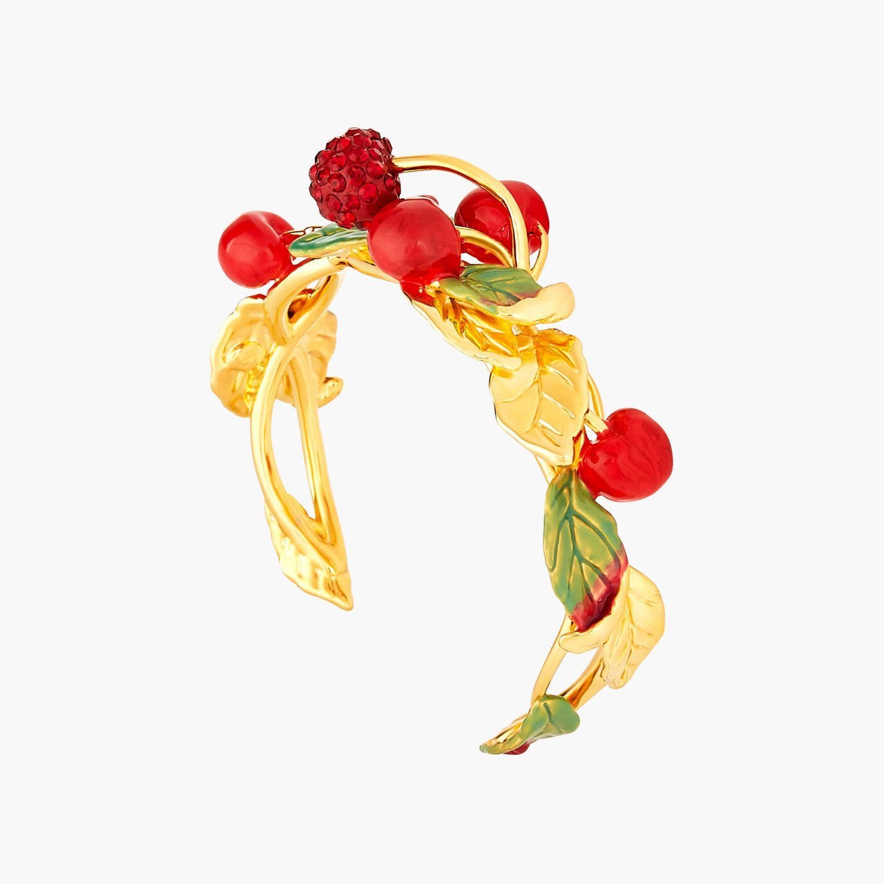 Cherries And Leaves Bangle Bracelet | ANCE2011 - Les Nereides