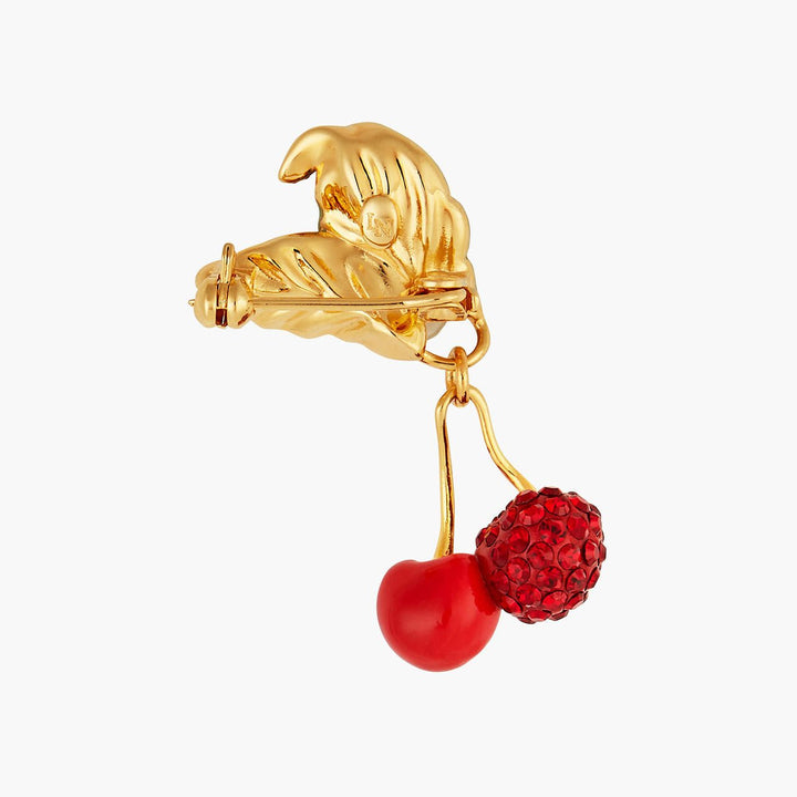 Cherries And Leaves Brooch Accessories | ANCE5011 - Les Nereides