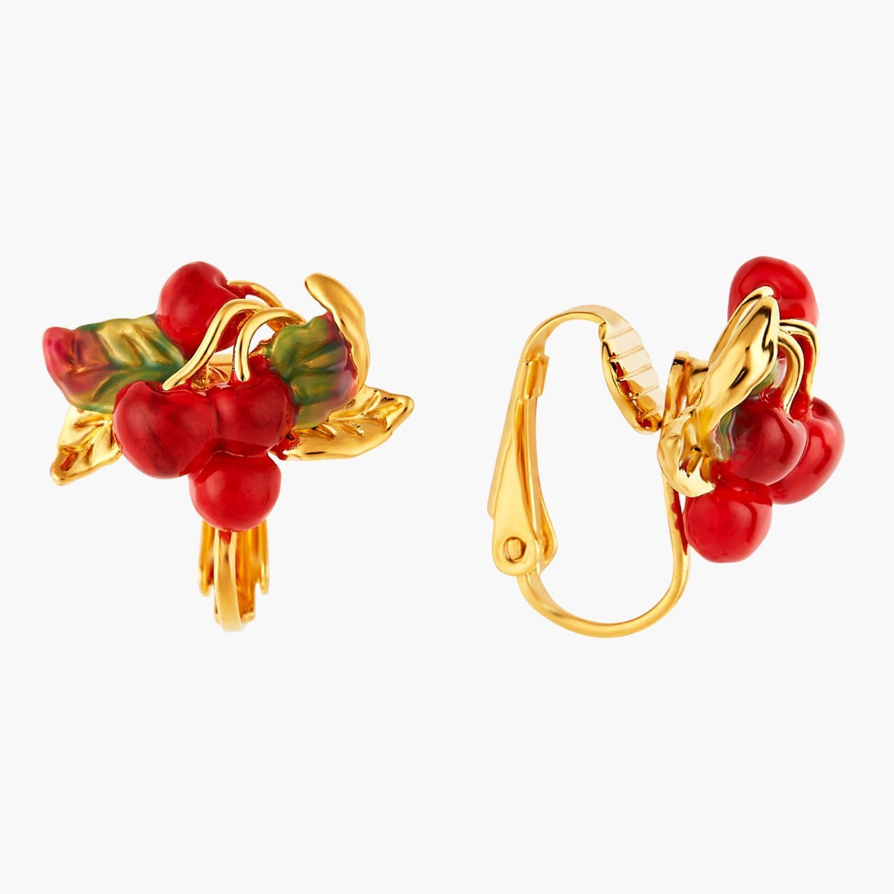 Cherries And Leaves Earrings | ANCE1031 - Les Nereides