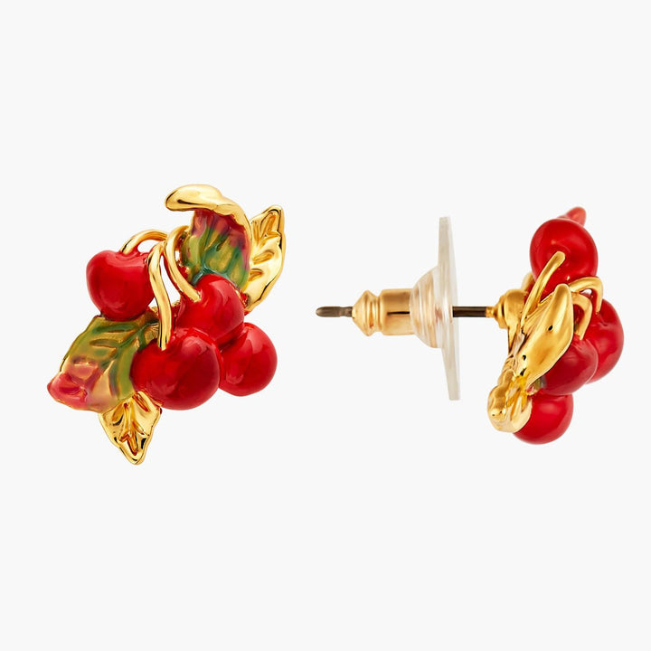 Cherries And Leaves Earrings | ANCE1031 - Les Nereides