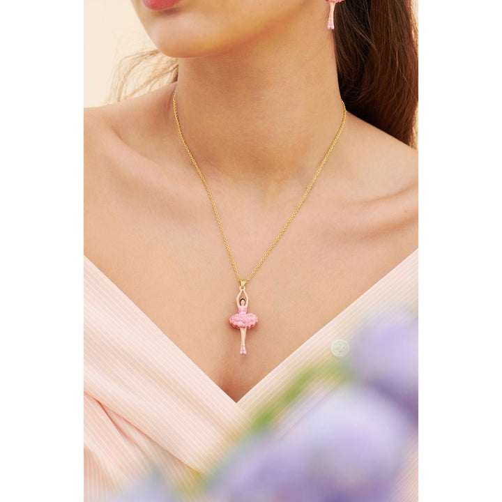 Cherry Blossom And Ballerina Pendant Necklace | ANDD3591 - Les Nereides