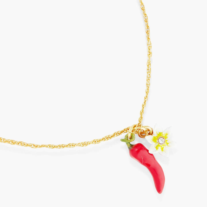 Chilli And Flower Charm Bracelet | APVE2061 - Les Nereides