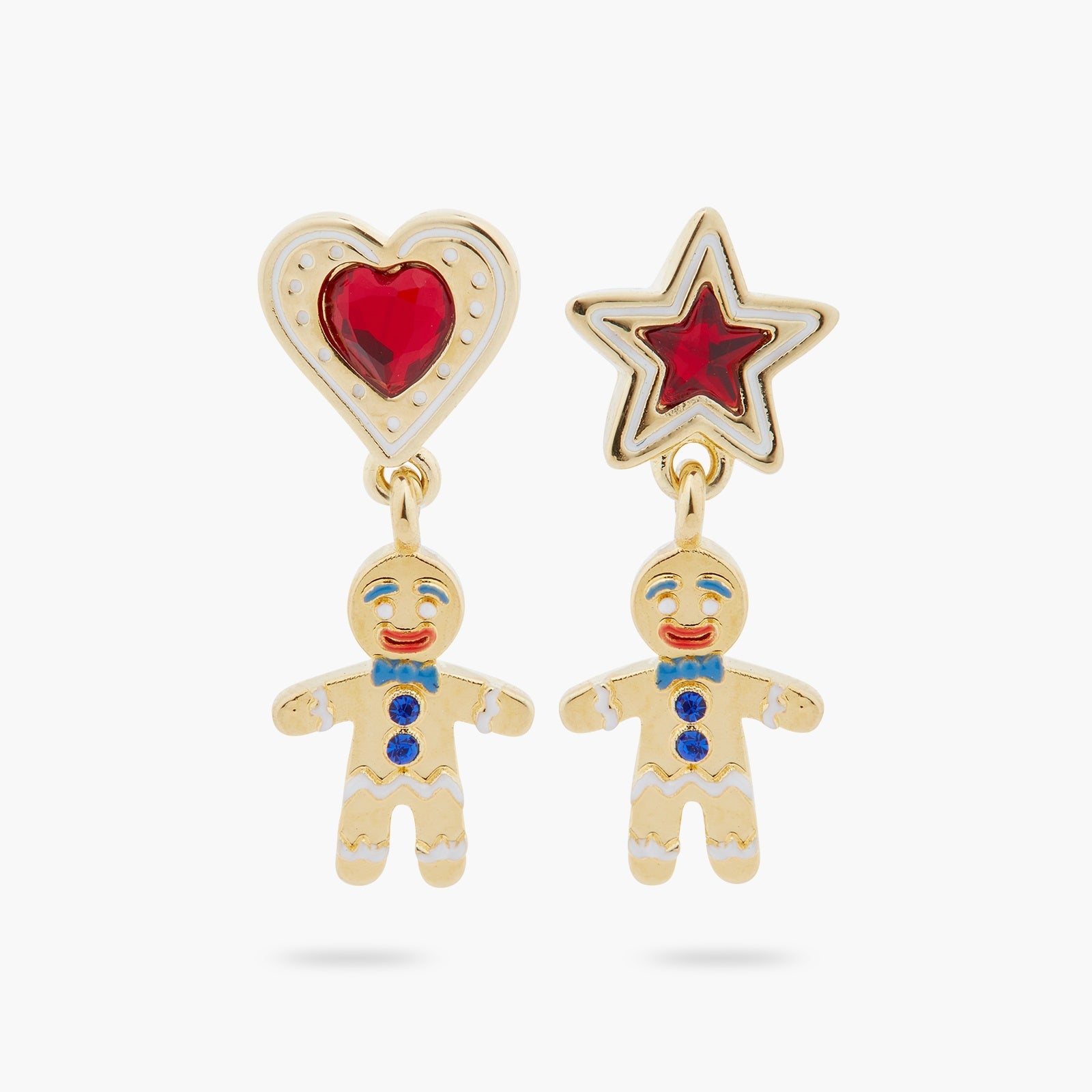 Christmas Biscuit Asymmetrical Earrings | ASPS1061 - Les Nereides