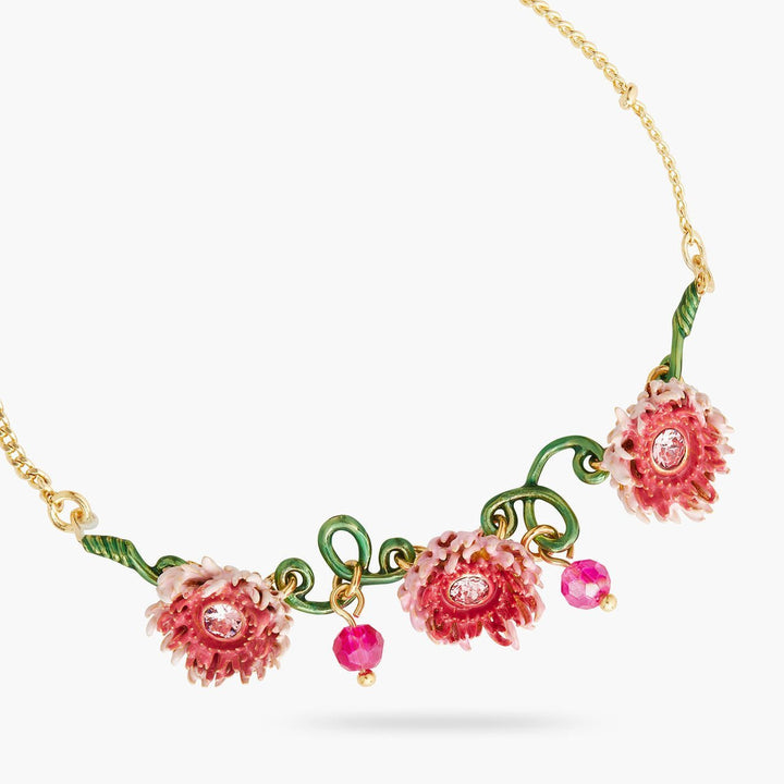 Chrysanthemum And Stem Fine Bracelet | AQBI2031 - Les Nereides