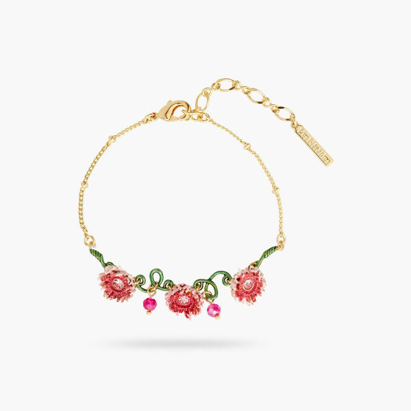 Chrysanthemum And Stem Fine Bracelet | AQBI2031 - Les Nereides