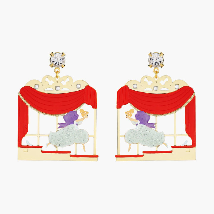 Cinderella And Faceted Crystal Earrings | AOCE1021 - Les Nereides