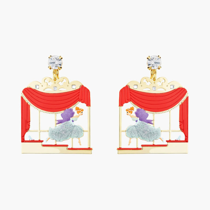 Cinderella And Faceted Crystal Earrings | AOCE1021 - Les Nereides