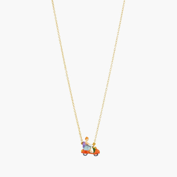 Cinderella And Pumpkin Scooter Pendant Necklace | AOCE3071 - Les Nereides