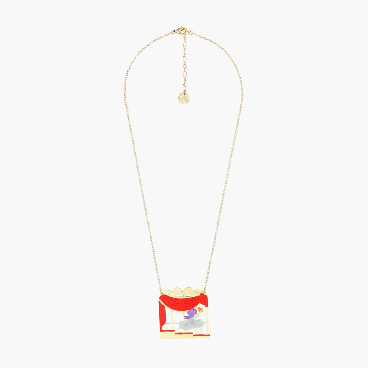Cinderella, Slipper And Faceted Crystal Pendant Necklace | AOCE3041 - Les Nereides