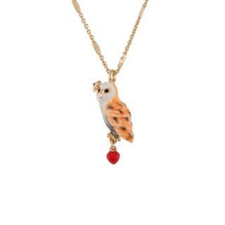 Clarte Nocturne Owl & Heart Necklace | AECN3051 - Les Nereides