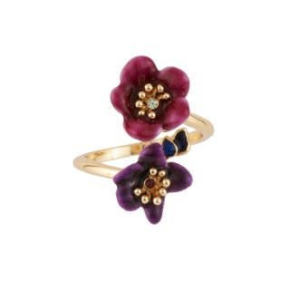 Clarte Nocturne Purple & Burgundy Flowers Rings | AECN6031 - Les Nereides