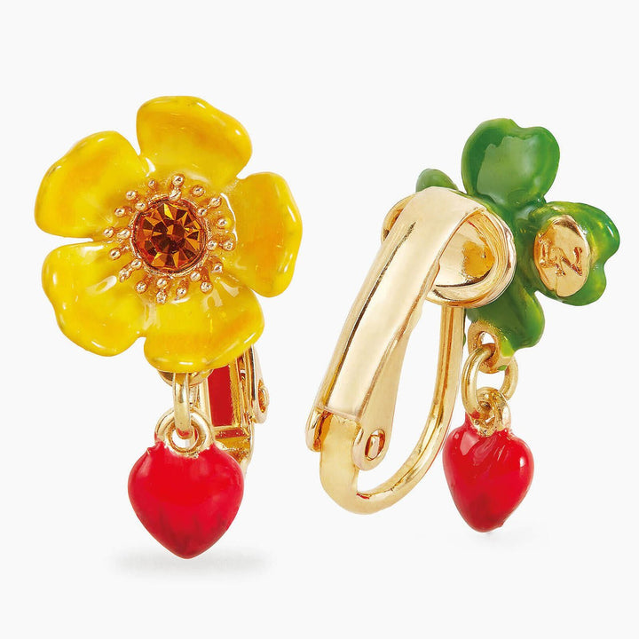 Clover And Buttercup Earrings | APLA1051 - Les Nereides