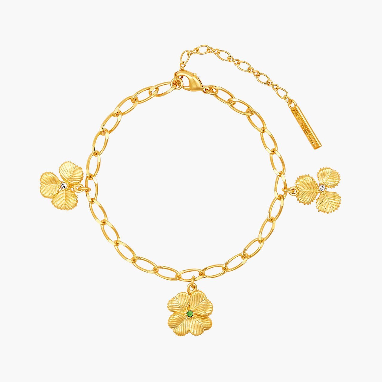Clover And Crystal Thin Bracelet | AOFC2021 - Les Nereides