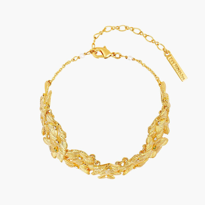 Clovers And Crystals Bangle Bracelet | AOFC2031 - Les Nereides