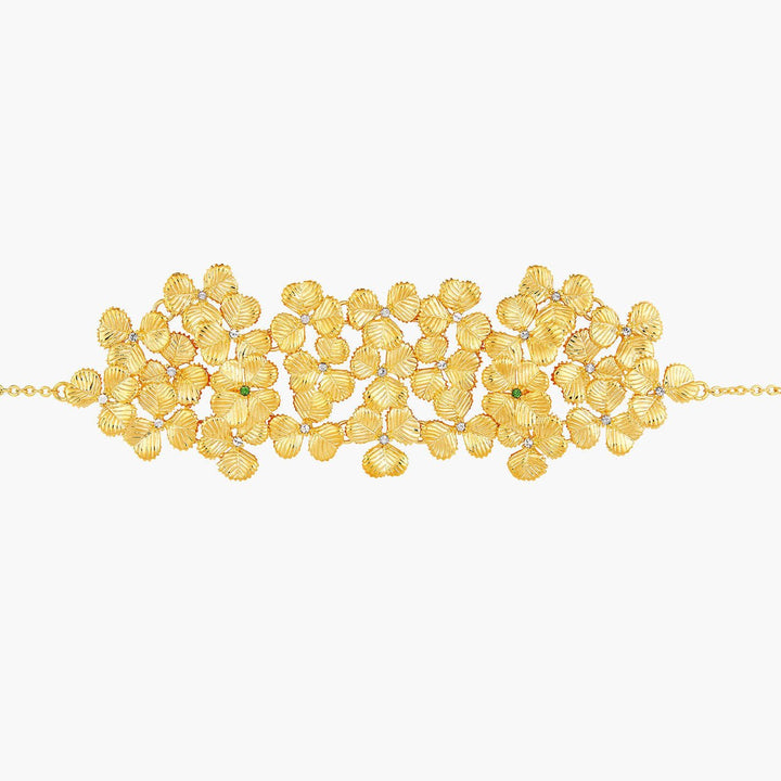 Clovers And Crystals Bangle Bracelet | AOFC2031 - Les Nereides